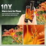NEEWER Lentille Macro 10X avec Clip de Lentille pour Téléphone à Filetage de 17 mm et Capuchon Diffuseur Détachable, Également pour Cage / Étui / Pince / Plaque Arrière à Filetage de 17 mm, LS-28 PRO