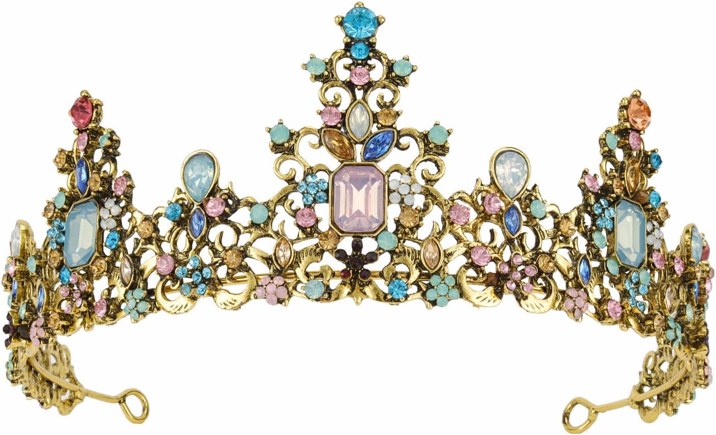 Didder Baroque Vintage Crowns for Women Princess Crown Tiaras for Women Girls Royal Tiaras and Crown for Women Wedding Tiara