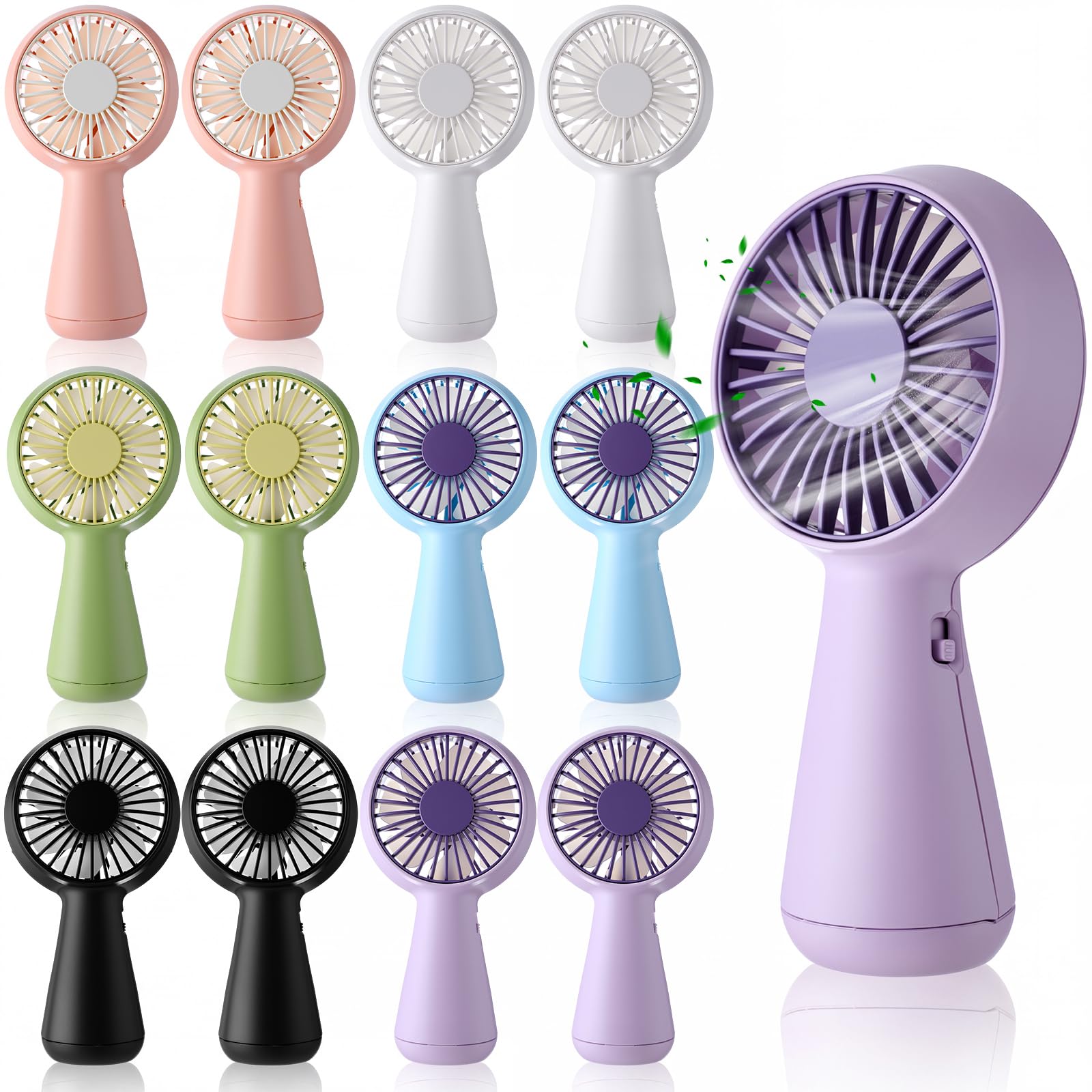 Lot de 12 mini éventails portables en vrac pour femme et maquillage