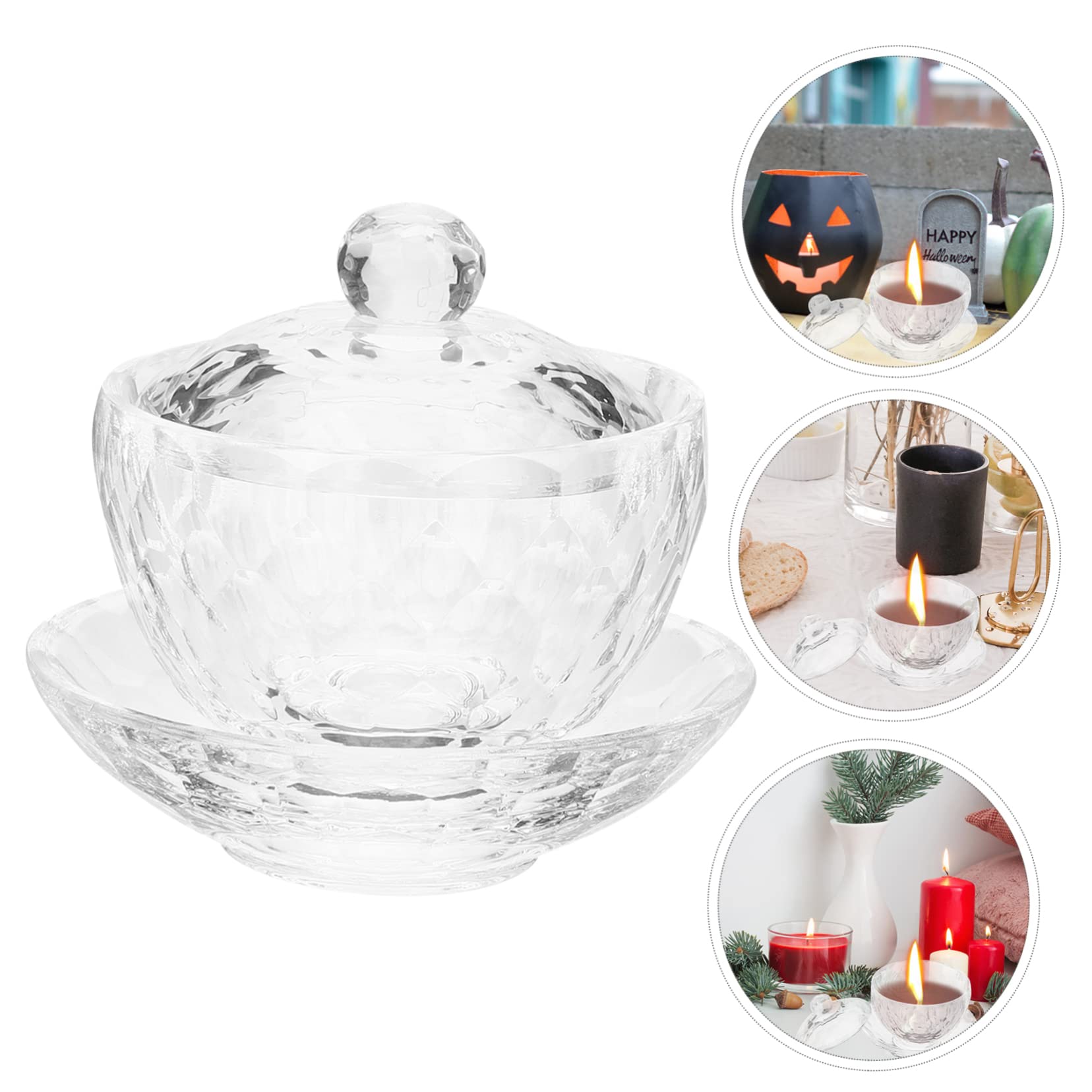 PRETYZOOM 3 Pezzi Di Accessori Per Altare in Cristallo Forniture Per Altare Del Buddha Calici Per Altare Di Meditazione Ciotole Per Offerte