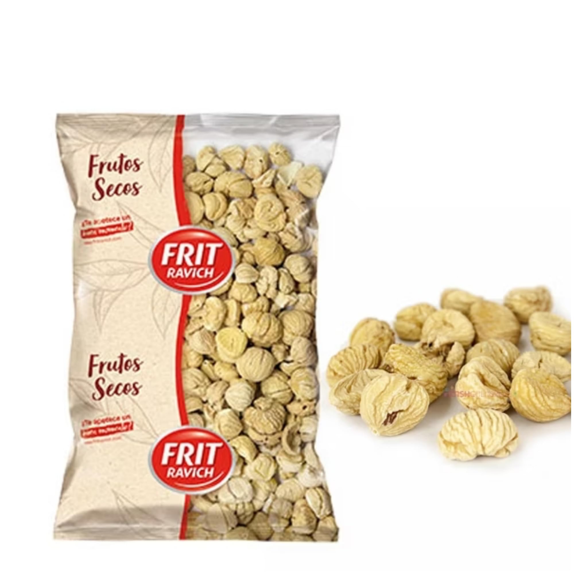 Castaña Pilonga Extra Sin Piel - Sin Gluten, Vegano - Bolsa Kilo - 1000 gr - Frit Ravich - Origen España