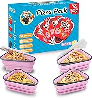 Vista 30 de El Paquete de Pizza Perfecto™ - Contenedor Reutilizable de Almacenamiento de Pizza con 5 Bandejas de Servicio Aptas para Microondas - Contenedor