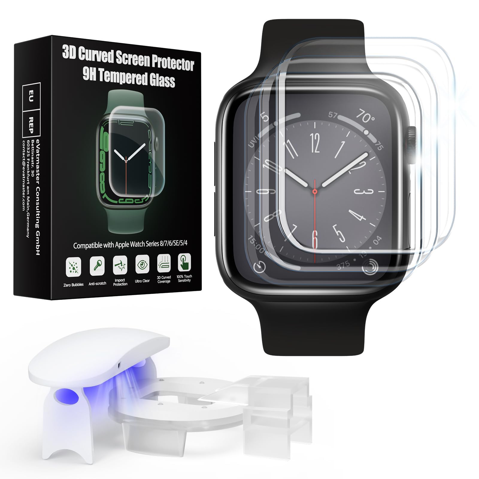 Kopration Pellicola per Apple Watch 6/SE/5/4 44mm Protettiva Pellicola in  vetro temperato, Anti-Graffio pellicola ultra sottile ad alta definizione  adatta per iWatch serie 6/SE/5/4 44mm [3 Pezzi] : Amazon.it: Elettronica