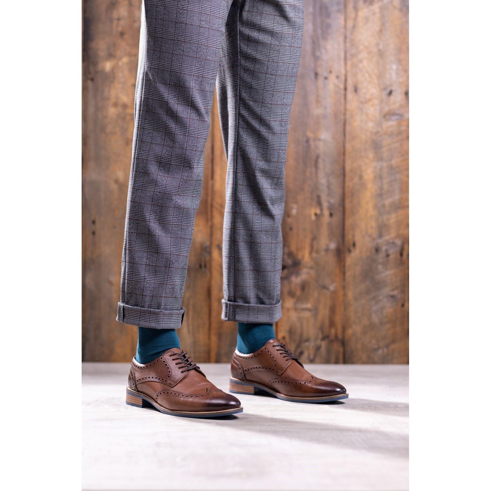 Hush Puppies Męskie buty Dustin Brogue, Choc, 44.5 EU