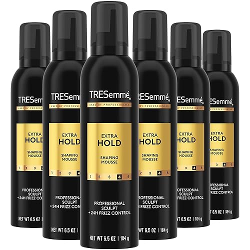 TRESemmé Mousse moldeador, extra Hold 6-Pack  Mousse para el cabello sin alcohol que no se seca para esculpir, control de encrespamiento 24 horas,