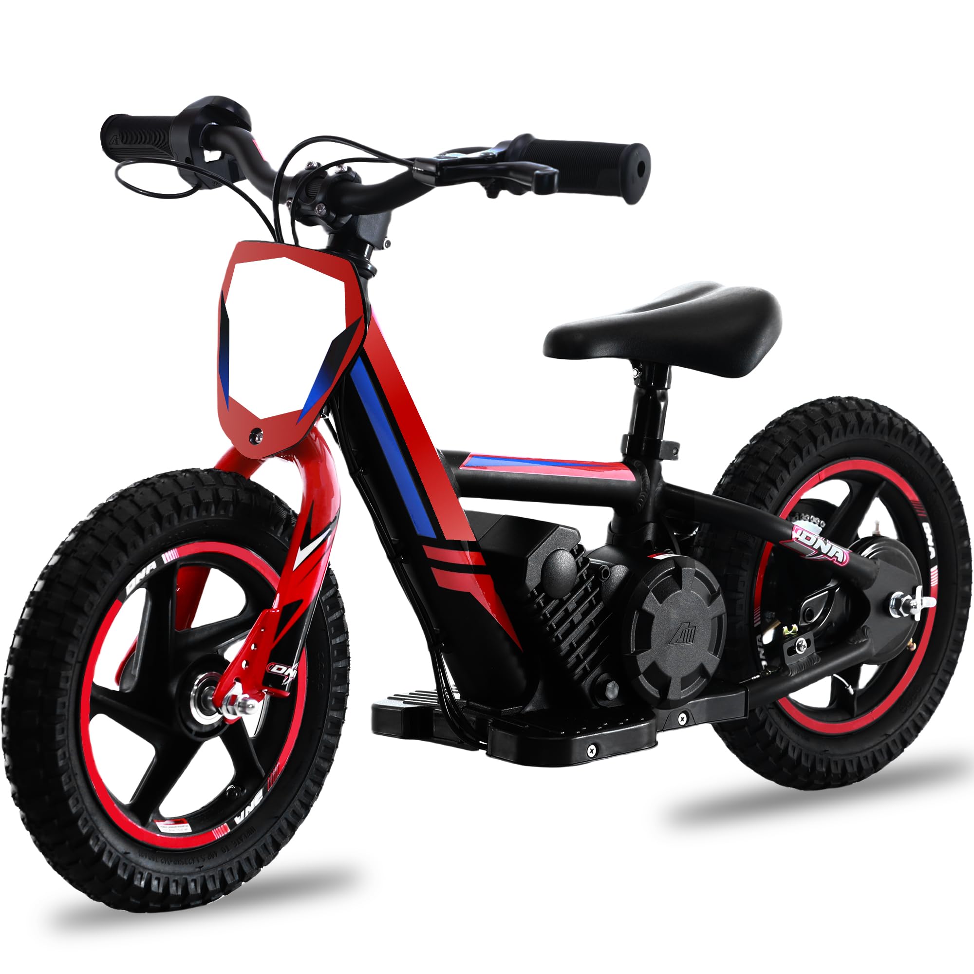 Blissskip Kids Electric Dirt Bike - Lightweight, 170W, 10MPH Max, 24V 2.6A Removable Battery, Off-Road Tires, Manual Dual Disc Brakes, 2-Speed Adjustment, Electric Balance Bike for Ages 3-6