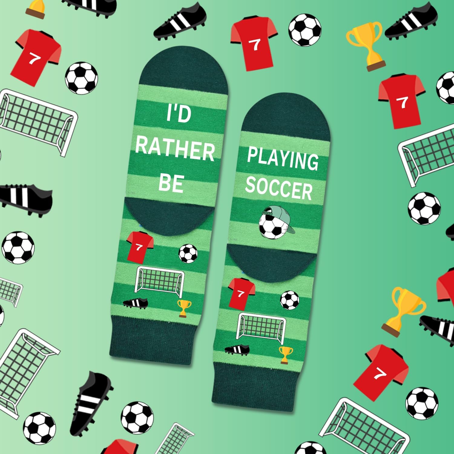 Soccer Gifts Set A-Z Letter Soccer Necklace for Men Novelty Soccer Socks&Soccer Bracelets for Soccer Lovers - Image 5