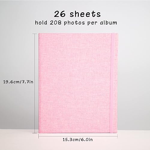 Miniatura 4 de Cherrich Mini álbum de fotos para Fujifilm Instax Mini Polaroid Snap, paquete de 2 libros de fotos de lino de 2 x 3 pulgadas, cada álbum pequeño