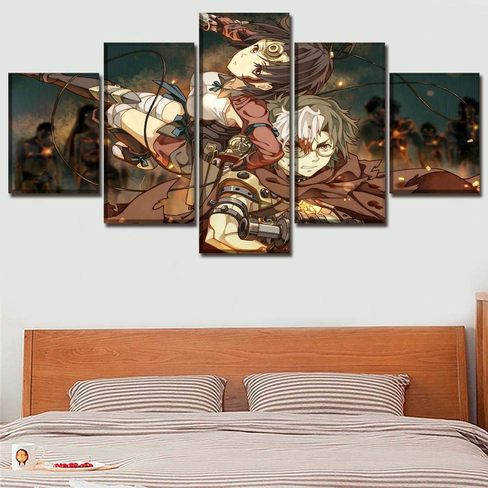 WXHHG 5 Canvas Paintings Canva Print Picture Home Decoranime Iron Fortre Character Poter Bedroom Wall Art