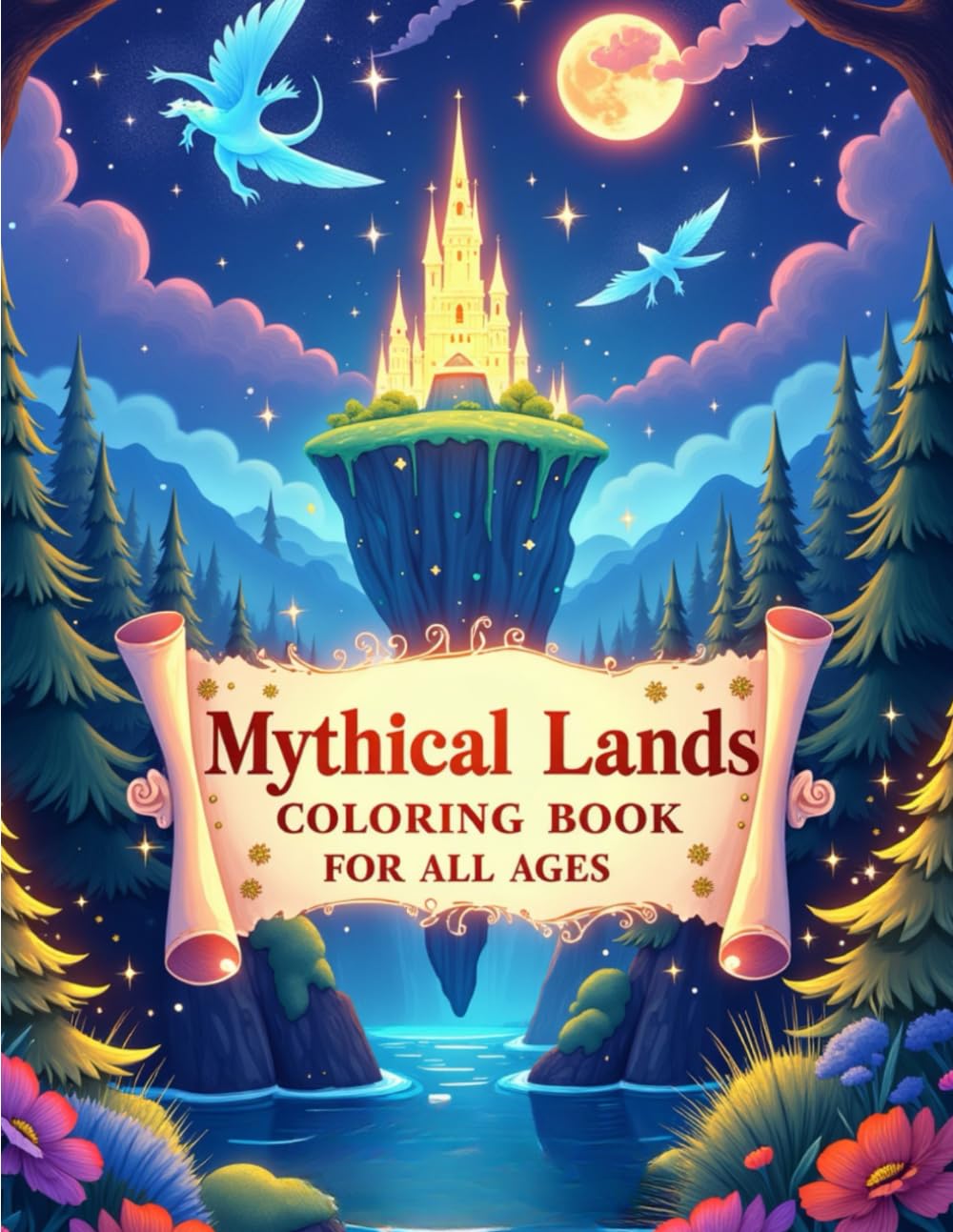 Mythical Lands Coloring Book for All Ages