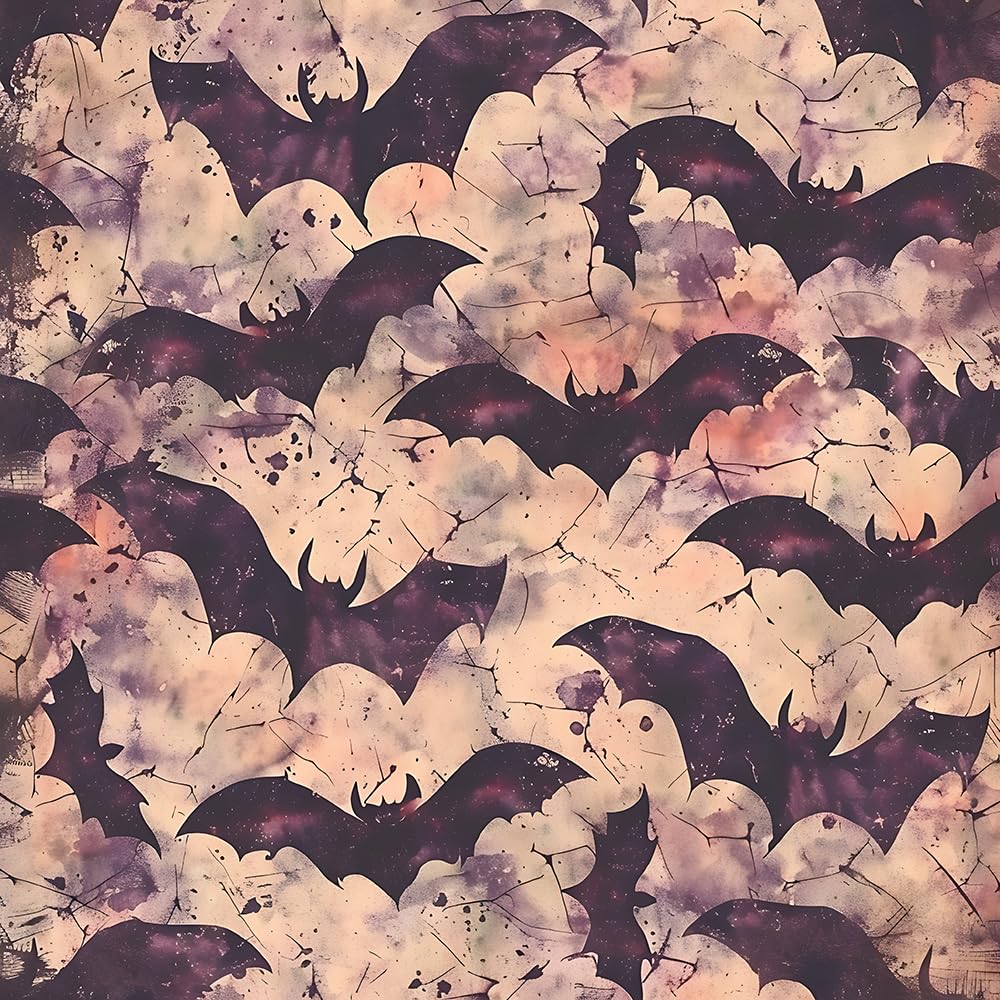 VistaPalette 18"x236" Vintage Gothic Gloomy Blood Red Bat Peel and Stick Self Adhesive Wallpaper Removable Contact Paper Stick on Easy Peel Off Wall