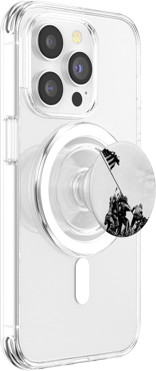 Iwo Jima Image Vintage American Flag PopSockets PopGrip for MagSafe