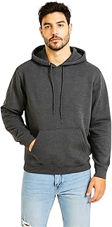 True Face Mens Hoodie Pullover Classic Hooded Fleece Top Plain Ribbed Cuff Long Sleeve Sweatshirt Pull Over Jumper Hoody Top