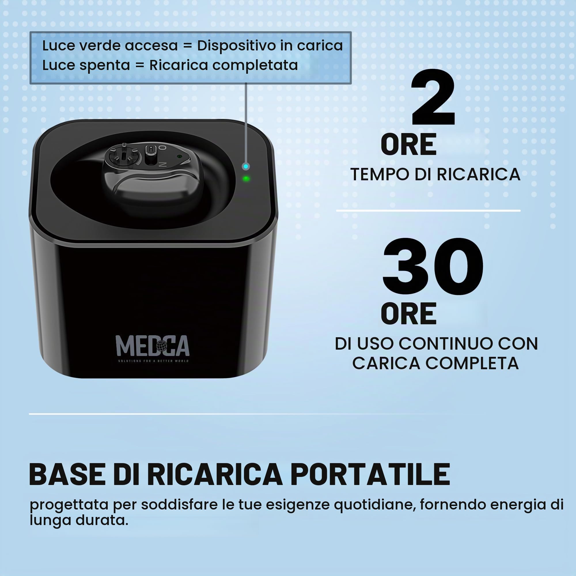 Apparecchio acustico digitale ricaricabile - Amplificatore acustico HD Sound per adulti e anziani con base di ricarica, riduzione intelligente del rumore - Unità di assistenza acustica singola per ore