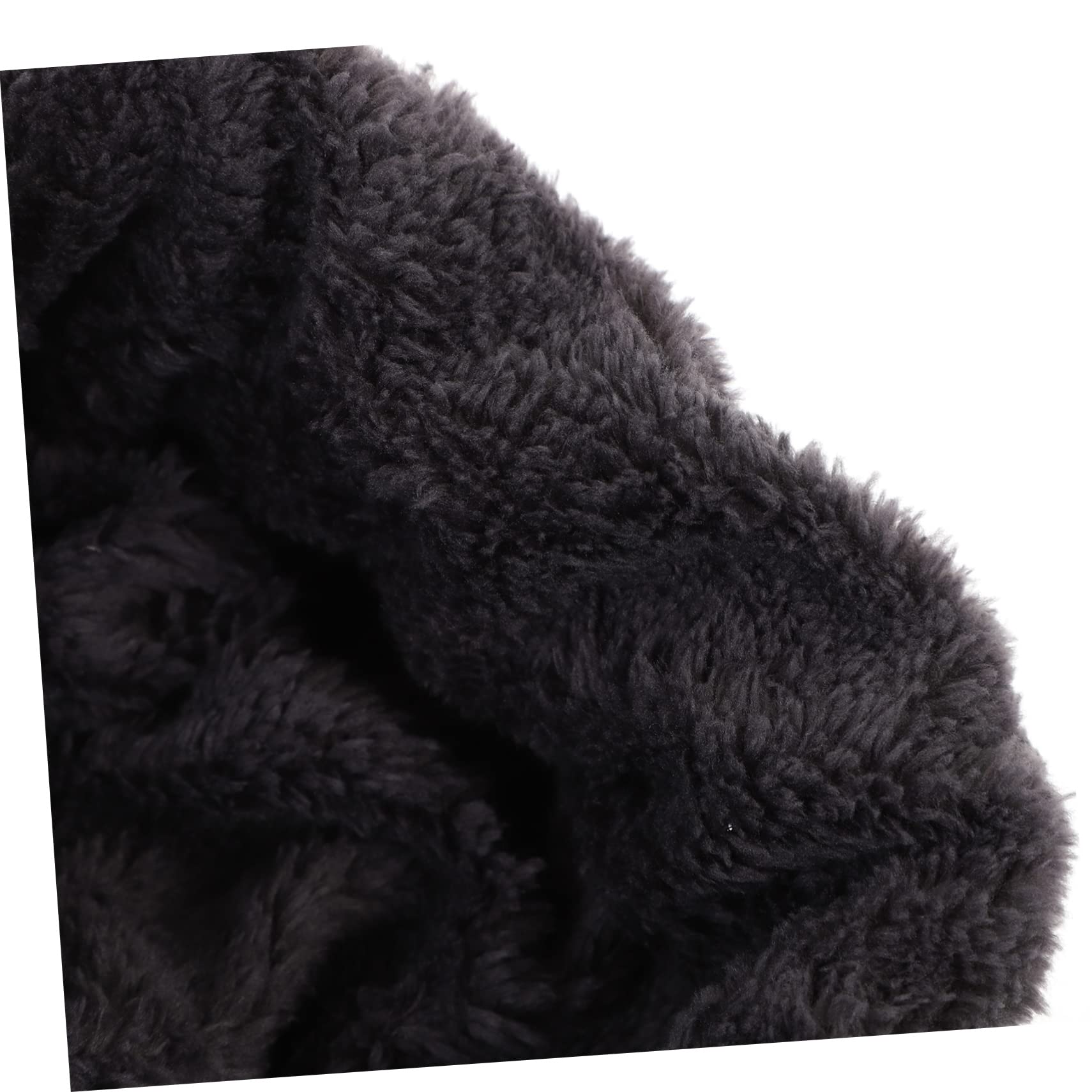 Gorro Calentador Negro Cuello para Invierno de Felpa | Uso Exterior y Esquí, Diseño Simple y Portátil, Elasticidad Ligera, Fácil de Lavar y Secar