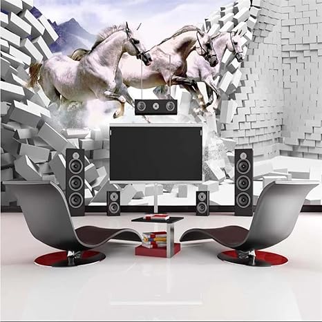 Amazon カスタム壁紙 3d 紙粉立体壁画動物馬背景の壁テレビの背景の壁のリビングルームの寝室の 3d 壁紙 150cmx105cm 59 1x41 3inch 壁紙 Amazon カスタム壁紙 3d 紙粉立体壁画動物馬背景の壁テレビの背景の壁のリビングルームの寝室の 3d 壁紙 150cmx105cm 59 1x41 3inch 壁紙