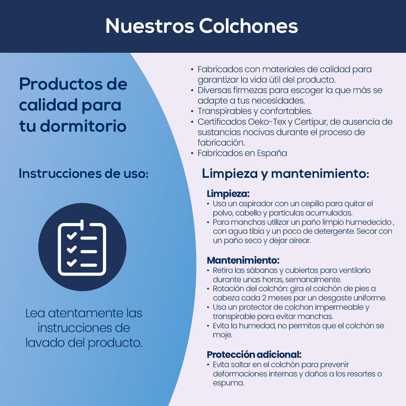 Duérmete Online - Colchón 90 x 190 Viscoelástico Frida con Cara Invierno/Verano, Ergonómico, Confort y Dureza Óptimos, Higiénico y Transpirable, Grosor 21cm