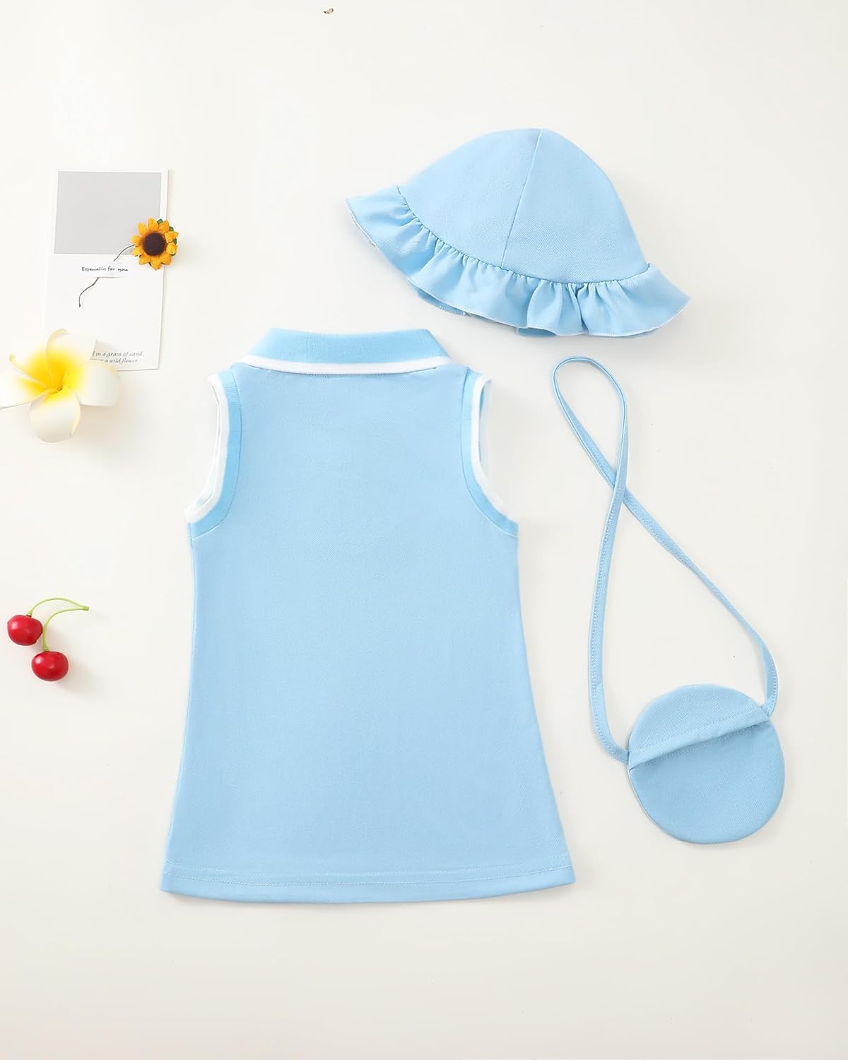 Renotemy Infant Baby Girl Dress Toddler Girl Summer Clothes Outfits Gifts Sport Casual Sundress Polo Dresses for Girls - Image 3