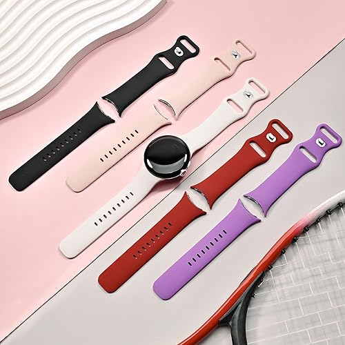 Miniatura 9 de Paquete de 5 bandas de reloj compatibles con Google Pixel 2/Pixel 3/Pixel 4 de 41mm para mujeres y hombres, correa de reemplazo deportiva duradera