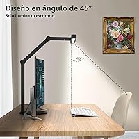 Vista 4 de Micomlan lámpara de escritorio de arquitecto con iluminación atmosférica, lámpara de escritorio LED ajustable para el hogar y la oficina con base