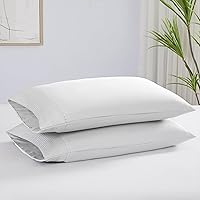 Vista 9 de Southshore Fine Linens® - Vilano® Springs - Par de fundas de almohada plisadas, color verde azulado, estándar (Queen)