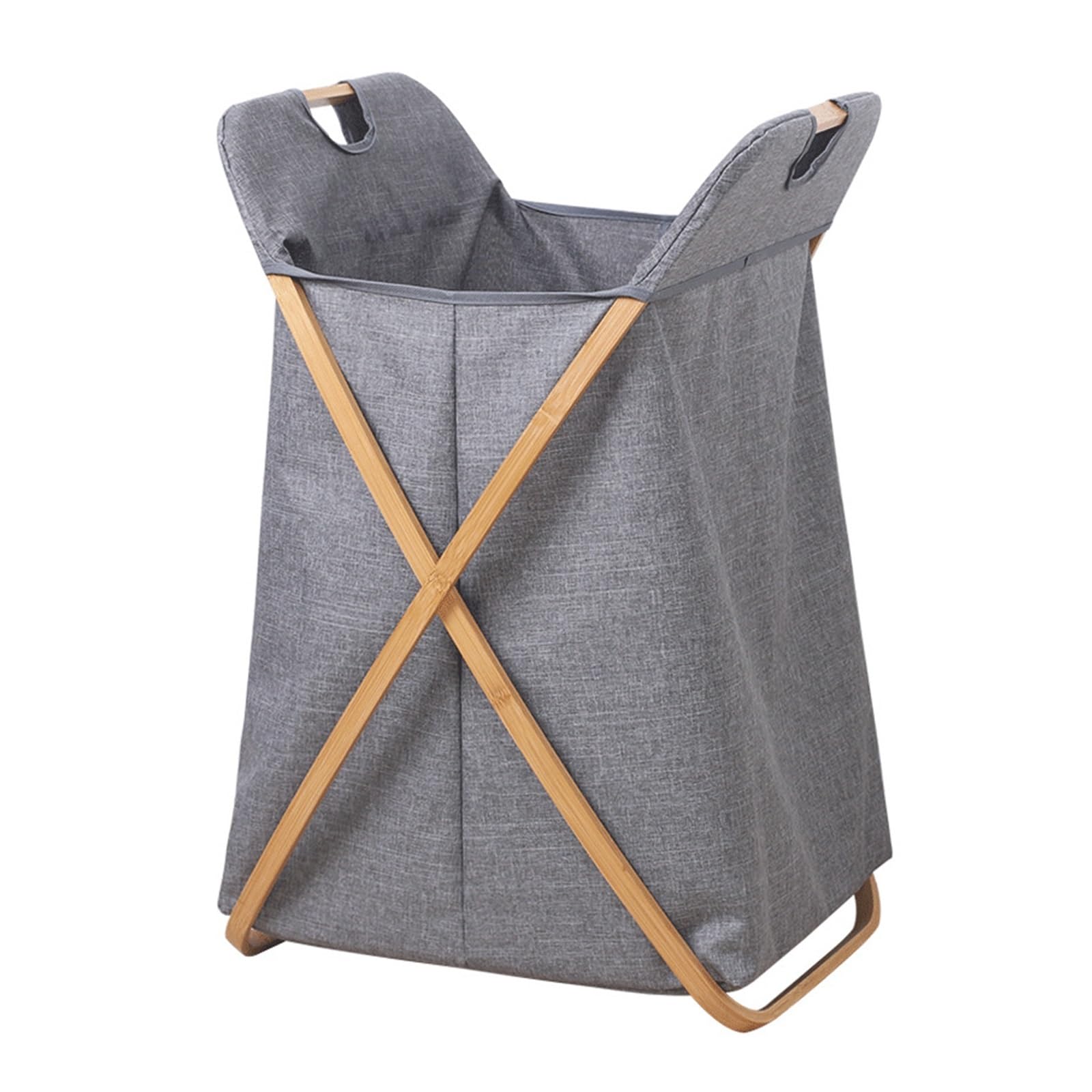 Folding dirty laundry basket, Folding Laundry Hamper Beige 40x40x62 cm(A)