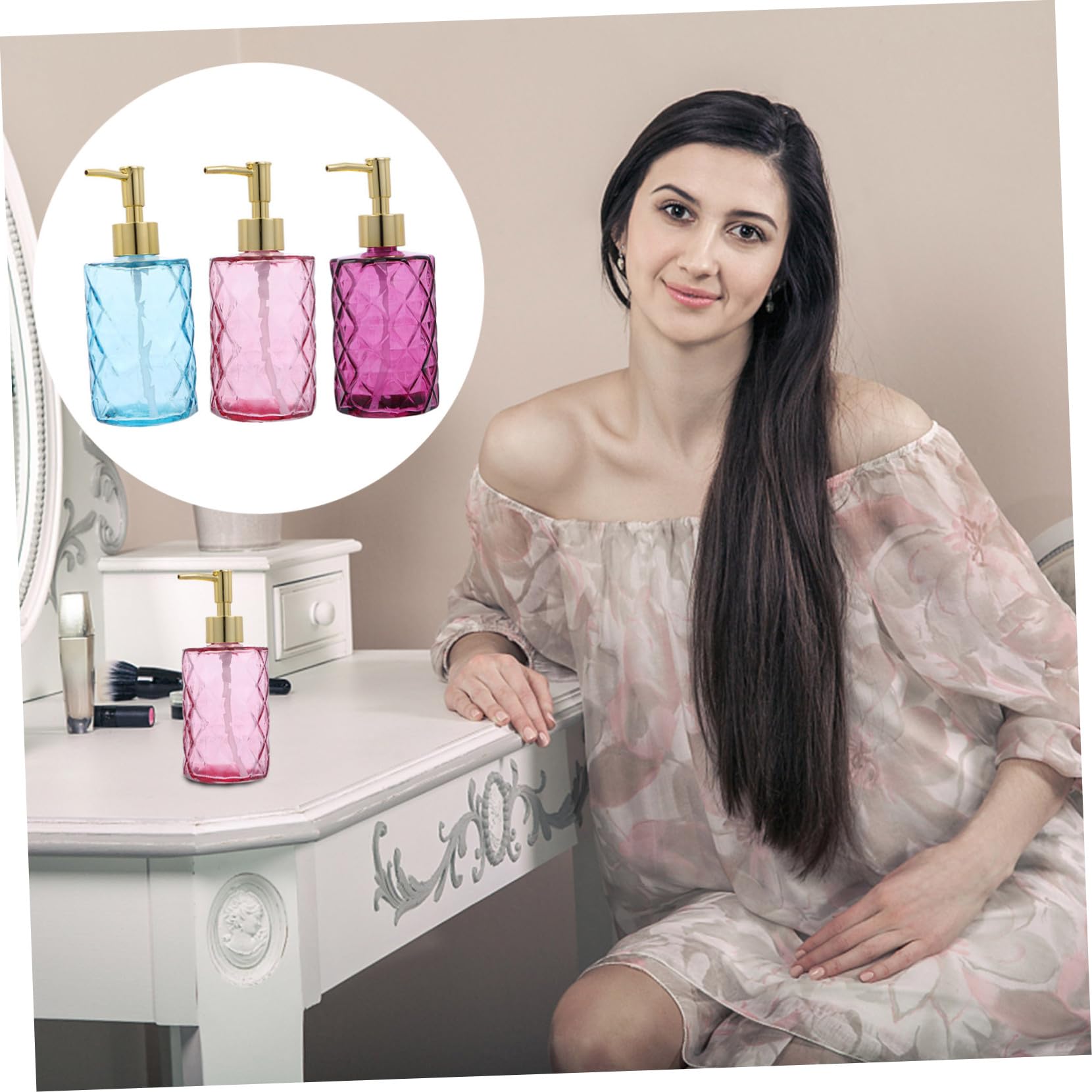 SOIMISS 3stücke Pumpe Für Seifenspender Spenderflasche Aus Glas Für Duschgel Shampoo Gesichtsreiniger Für Reisen Zuhause Und Büro