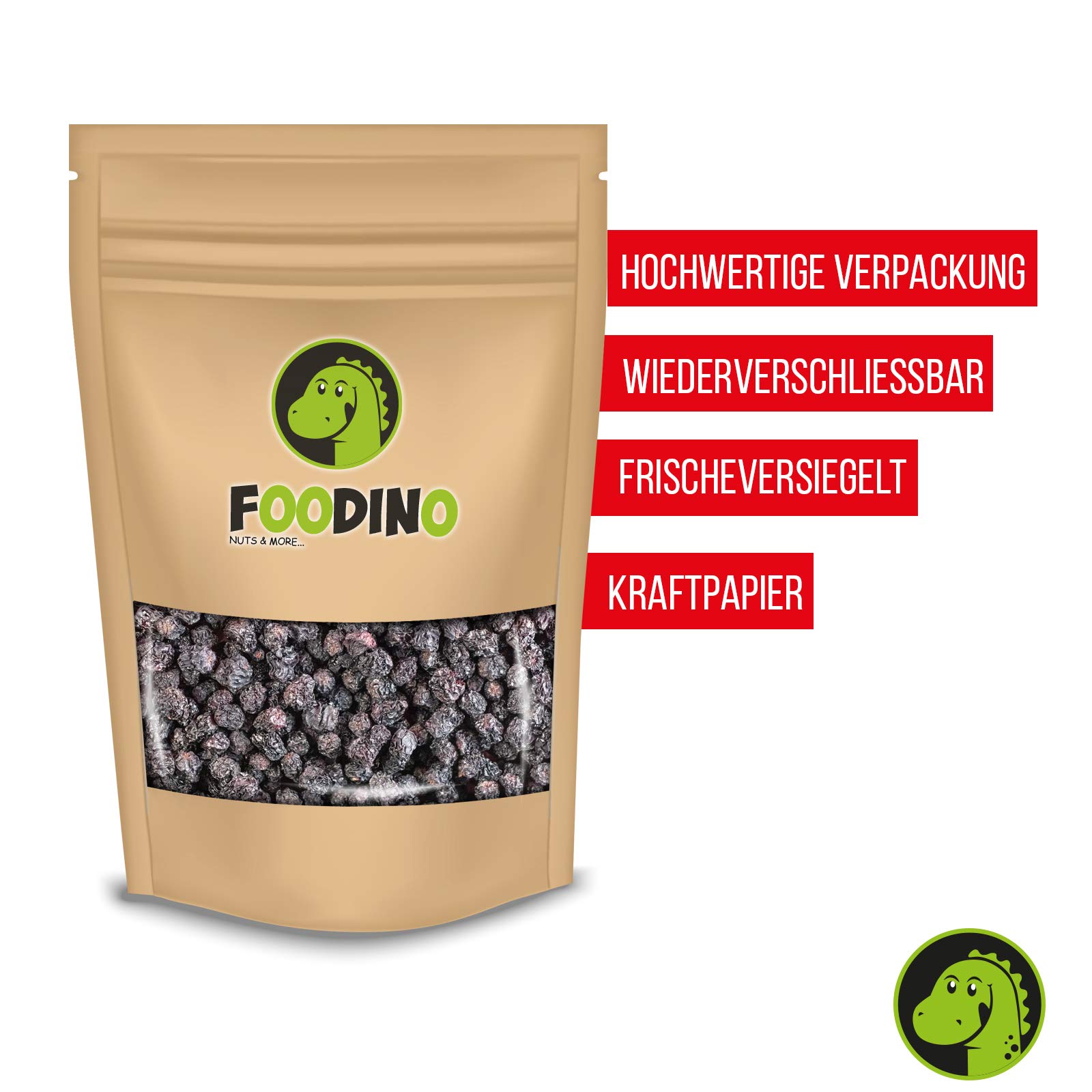 FOODINO 5kg Aroniabeeren getrocknet naturbelassen ungeschwefelt ganz