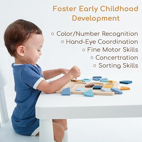 Miniatura 3 de TinyHalo Rompecabezas de números de silicona para niños pequeños, juguetes educativos Montessori de aprendizaje para niños y niñas, colorido