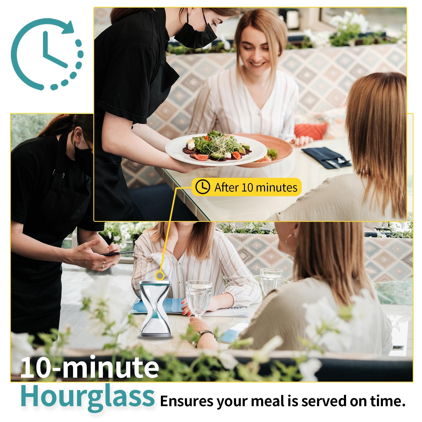 Clessidra a Sabbia 10 Minuti con Effetto Anti-Gravità – Timer Sensoriale Premium, Sabbia Mobile per Decorazione Vintage da Scrivania, Aiuto Concentrazione per Adulti e Bambini(Green)