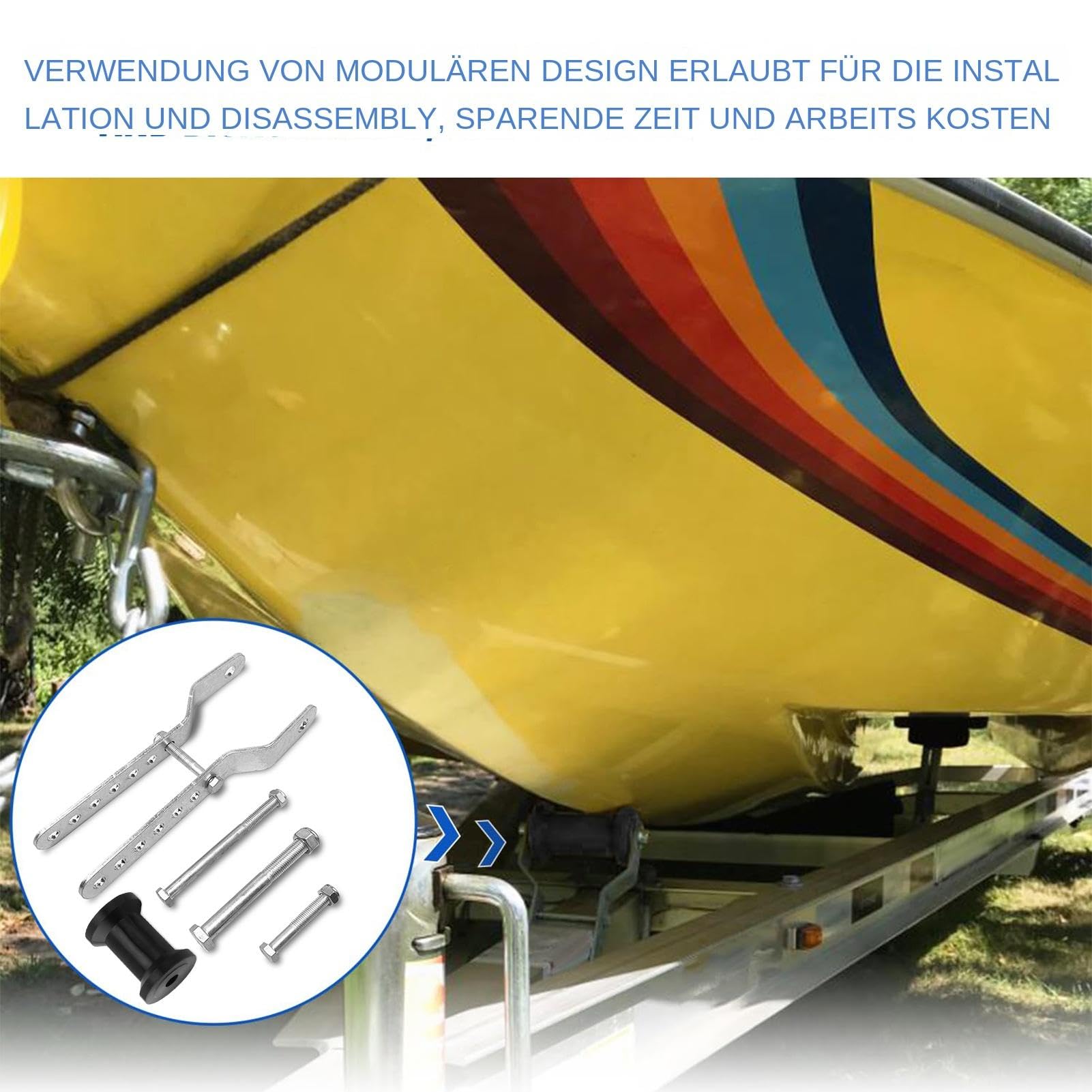 Kielrollen für Bootsanhänger, Gummi-Stopprolle – 5-Zoll-Gummimontagerolle, Gummi-Kielrolle mit Stahlplattenhalterung für Bootsanhänger-Zubehör