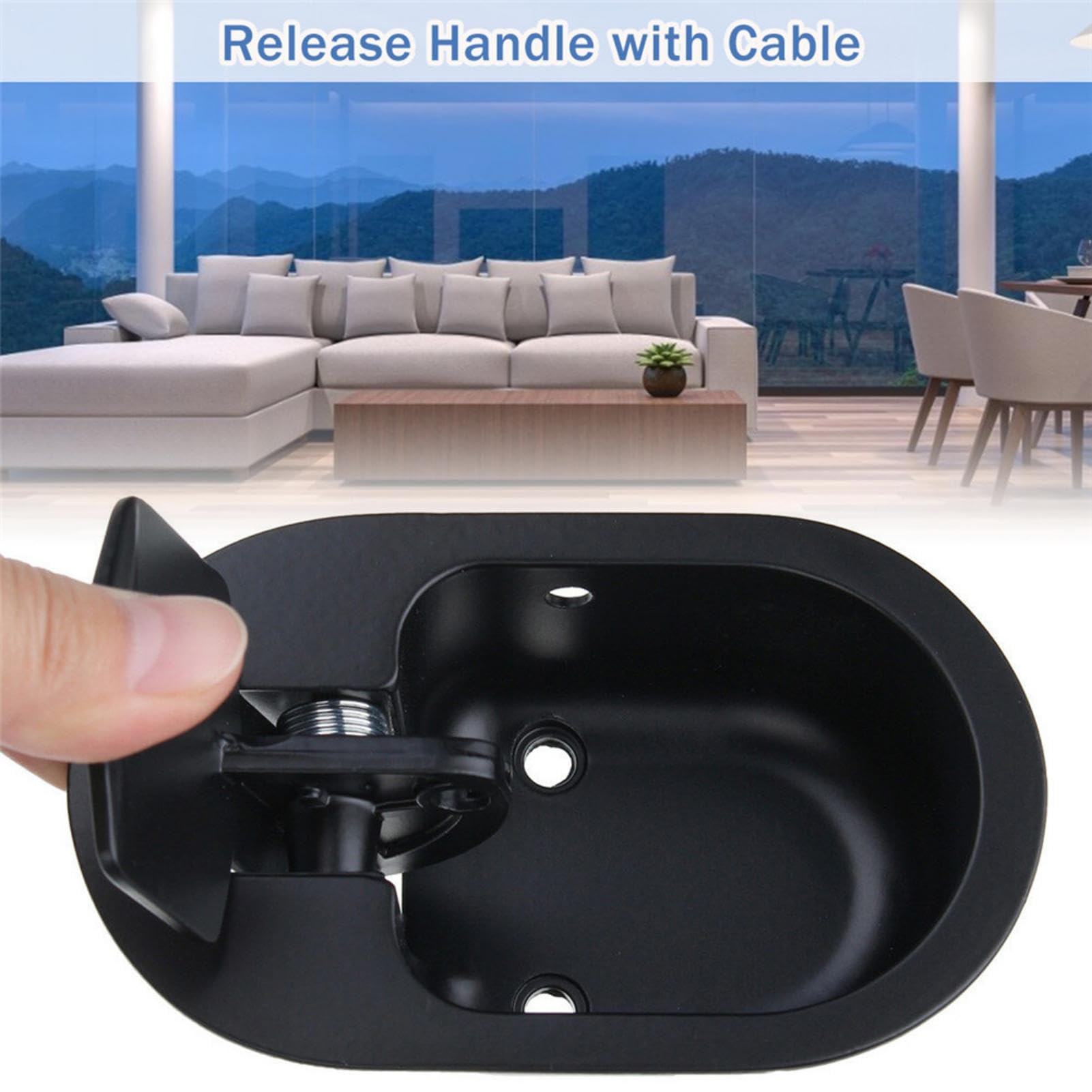 Maniglia Di Ricambio Per Poltrona Reclinabile – Ovale, Colore Nero – Adatta A Cavi Da 6mm E 3mm – Facile Installazione - 5