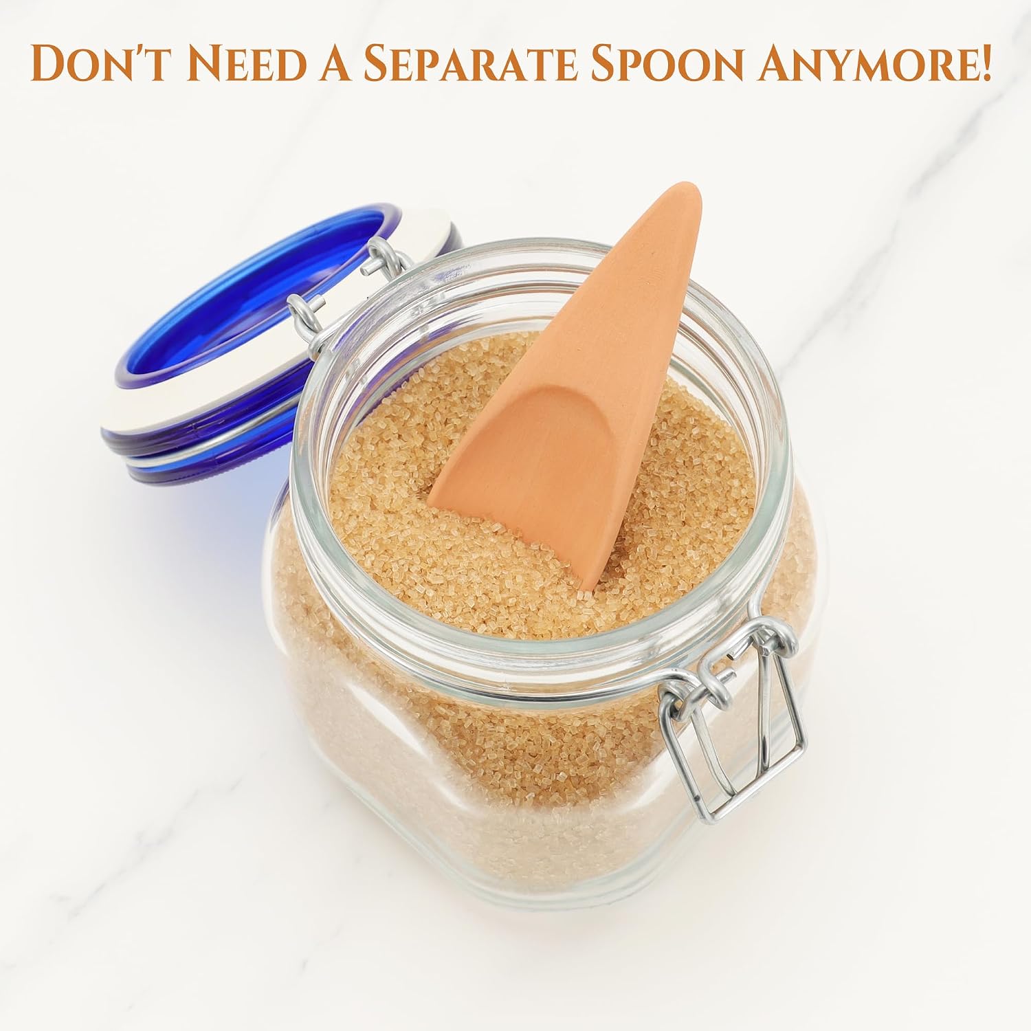 2 PCS Brown Sugar Saver Spoon Terracotta Brown Sugar Keeper image 2
