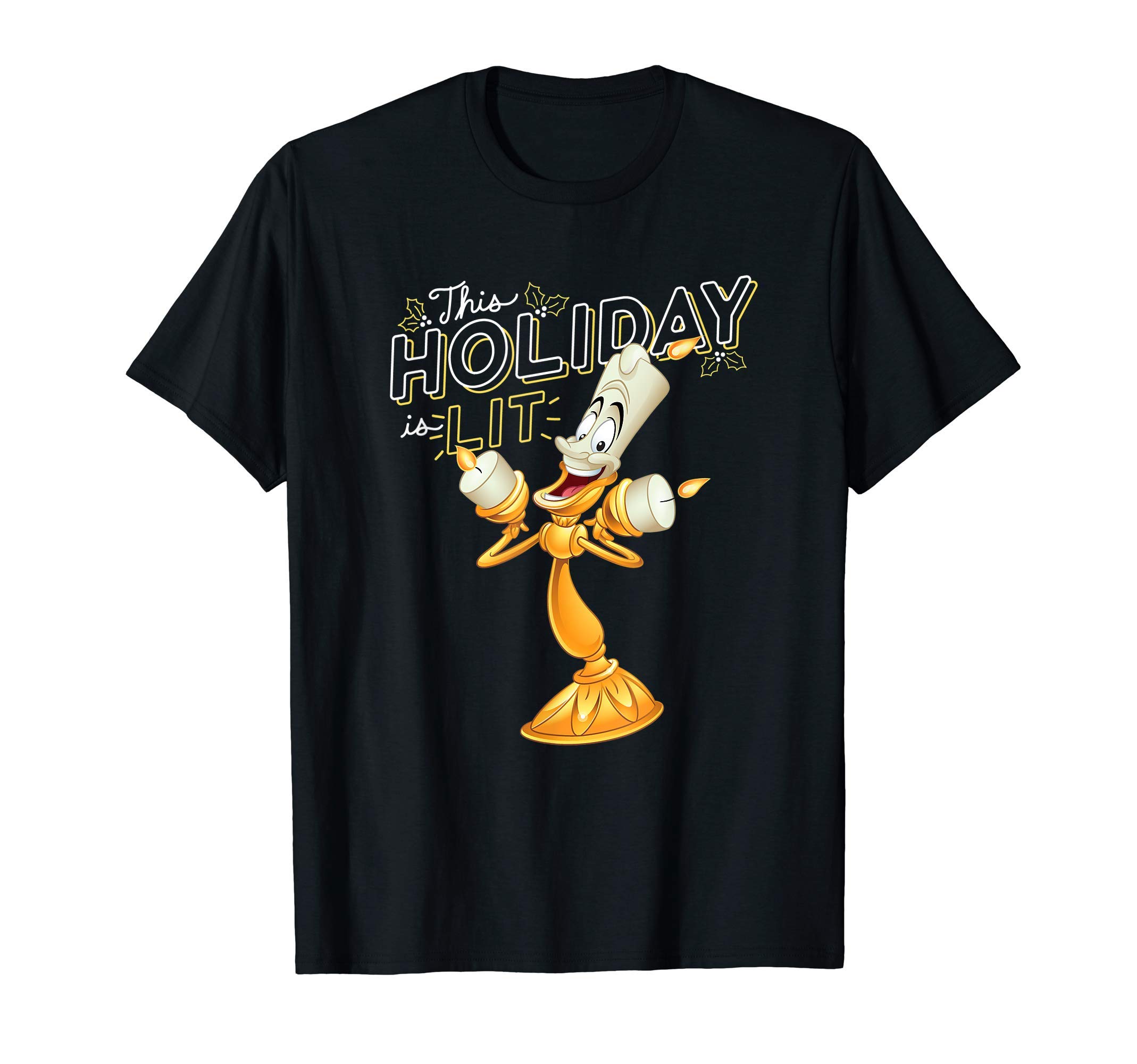 Disney Beauty and the Beast Lumière This Holiday is Lit T-Shirt