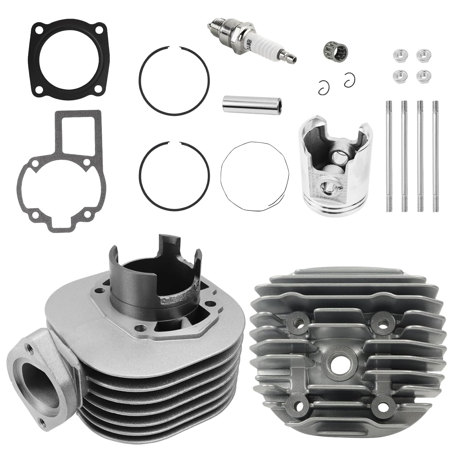 FLYPIG 11210‑40B01 82cc Engine Piston Cylinder Gasket Head Kit for Suzuki Quadsport LT80 1987-2006 for Kawasaki KFX80 2003-2006 11111-40B00