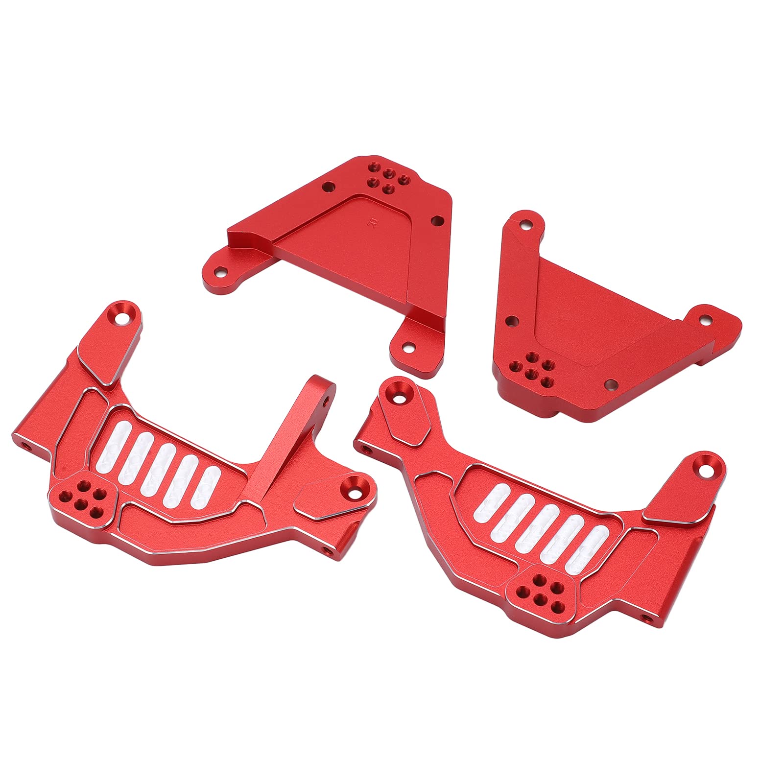 Generic Obręcze Amortyzujące RC Wieże Amortyzatorów ze Stopu Aluminium Obrabiane CNC dla Części Zamiennych Axial 1/6 SCX6 Trwała Wymiana 4 Jednostki (czerwony)