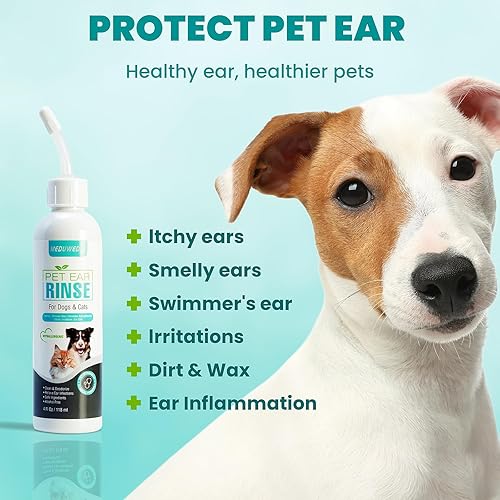 Miniatura 2 de Limpiador de oídos para perros, líquido para el cuidado de oídos de perros, limpiador de oídos para perros y gatos para eliminar el olor de oídos,