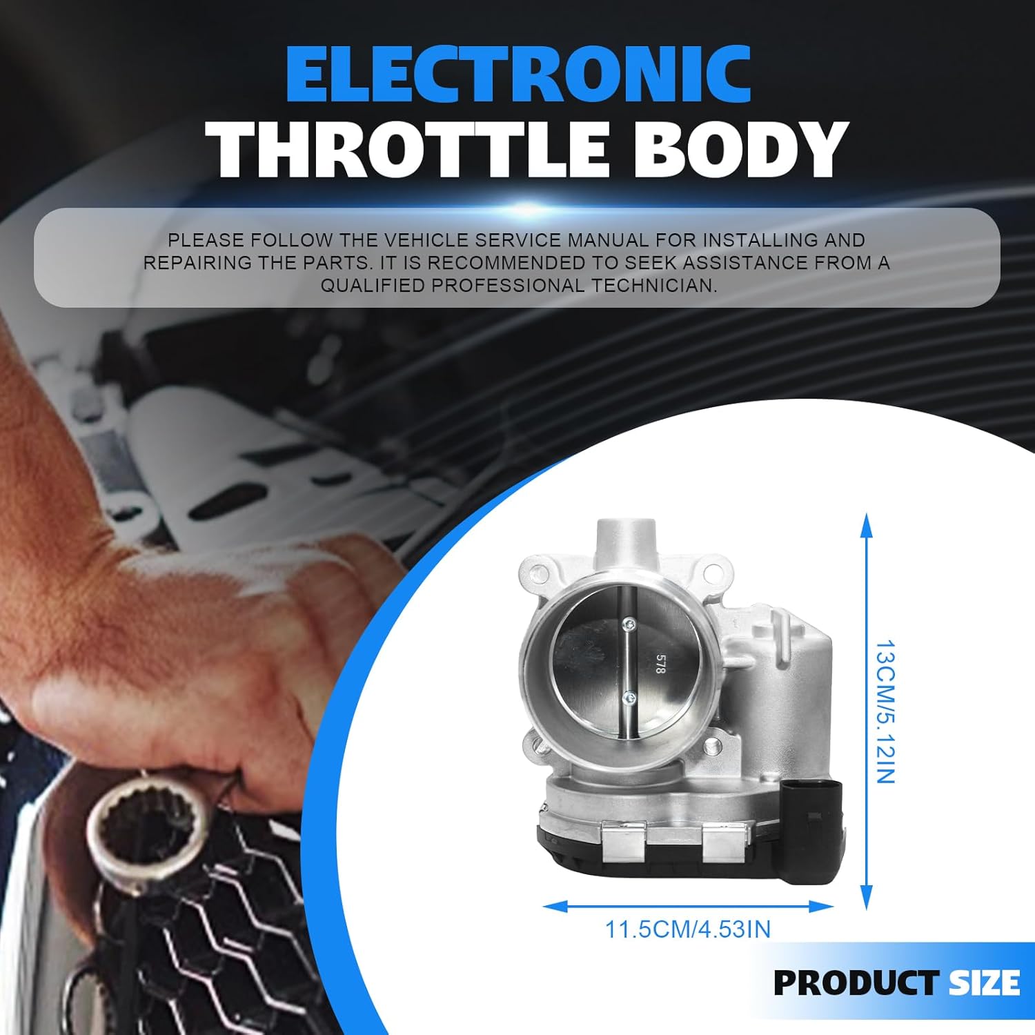 06K133062AA Electronic Throttle Body for Volkswagen Beetle Passat 2014-2017 Jetta 2014-2018 L4 1.8L 2.0L Replace 06K133062AH 06K133062C 06K133062D 06K133062E 67-4023