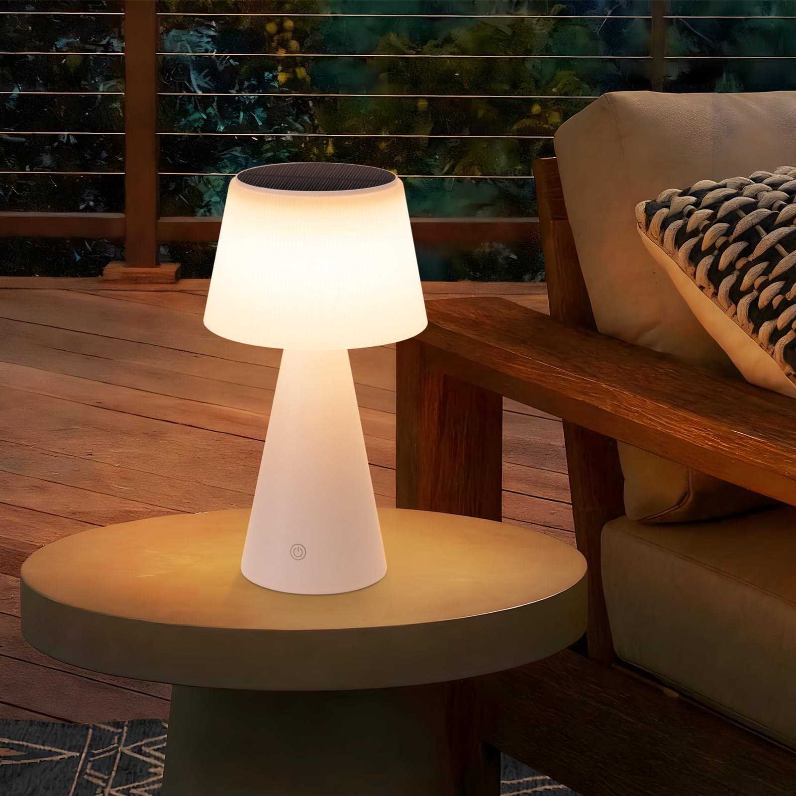 Juego de 2 Lámparas de Mesa LED Inalámbricas, Táctiles y Recargables | Lámparas con Batería 3600mAh e Intensidad Ajustable, Diseño IP44 para Interior y Exterior, Ideal para Salón y Dormitorio