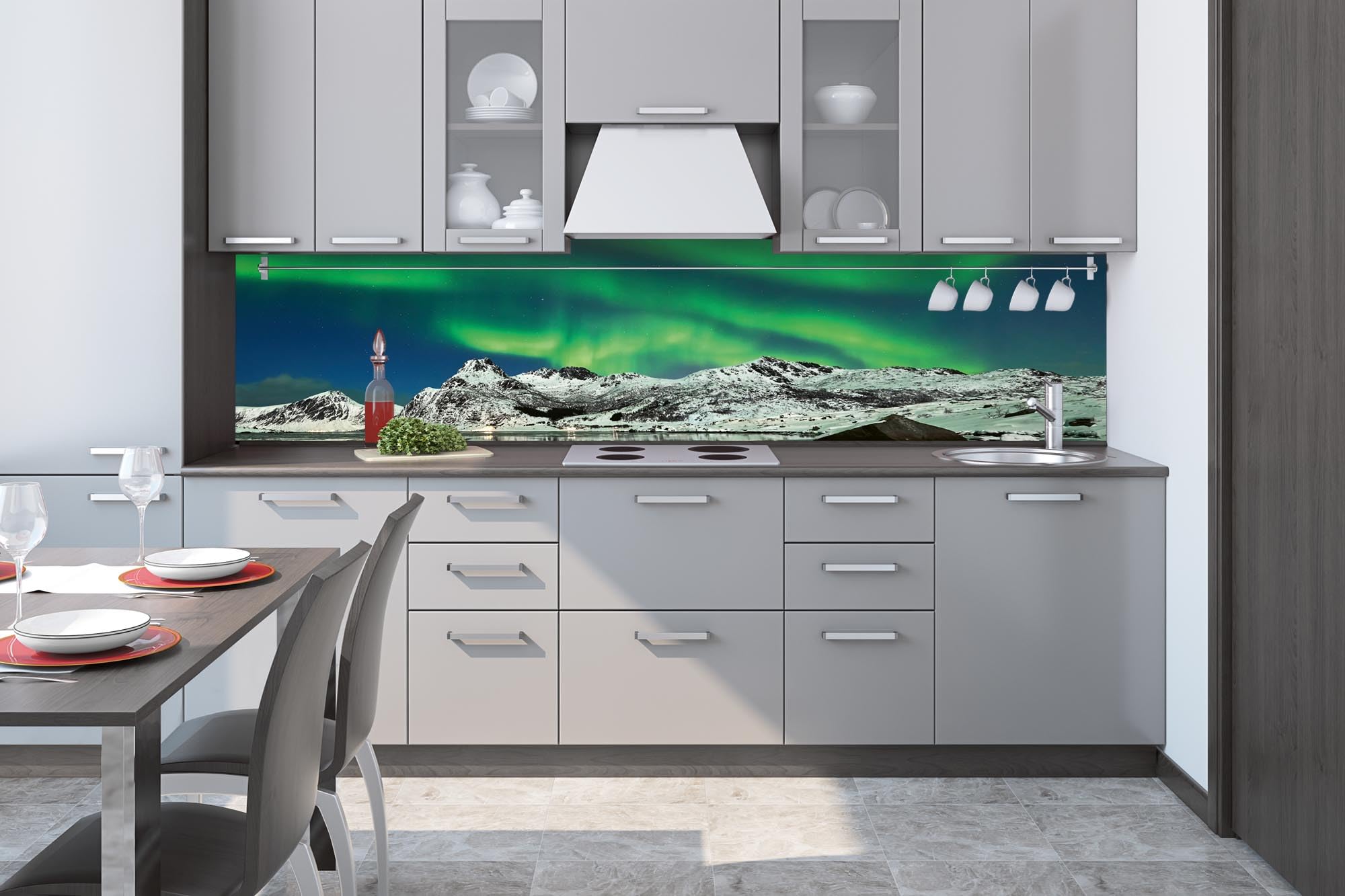 Sticker Crédence Cuisine Zen Stones 260x60 Cm - Adhésif Mural Facile à Poser, Résistant, Facile à Nettoyer