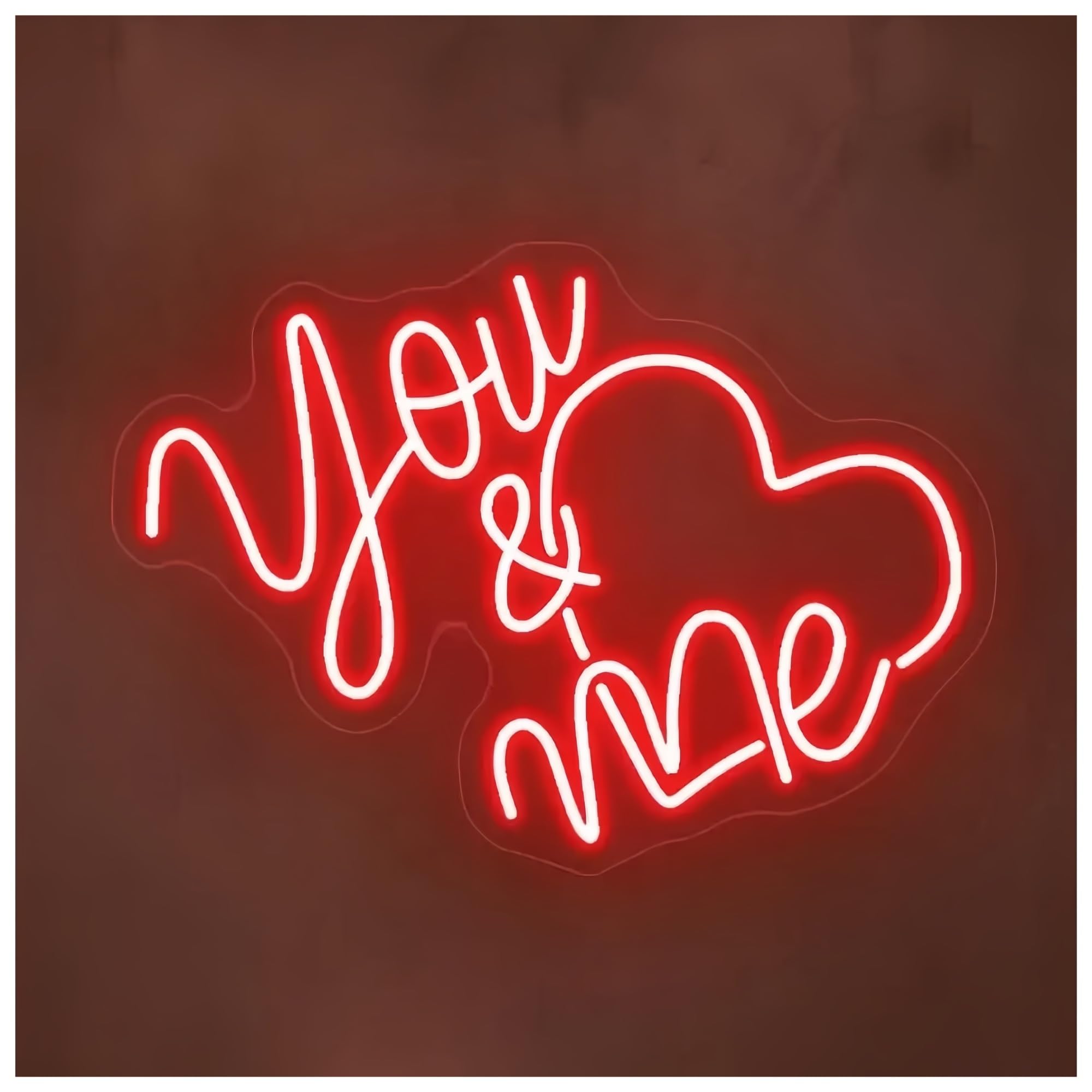 Scritta luminosa Insegna Al Neon A Dimmerabile You & Me Per Amanti, Matrimoni, Feste Di San Valentino, Bar, Birreria, Decorazione Da Parete, 38cm(B)