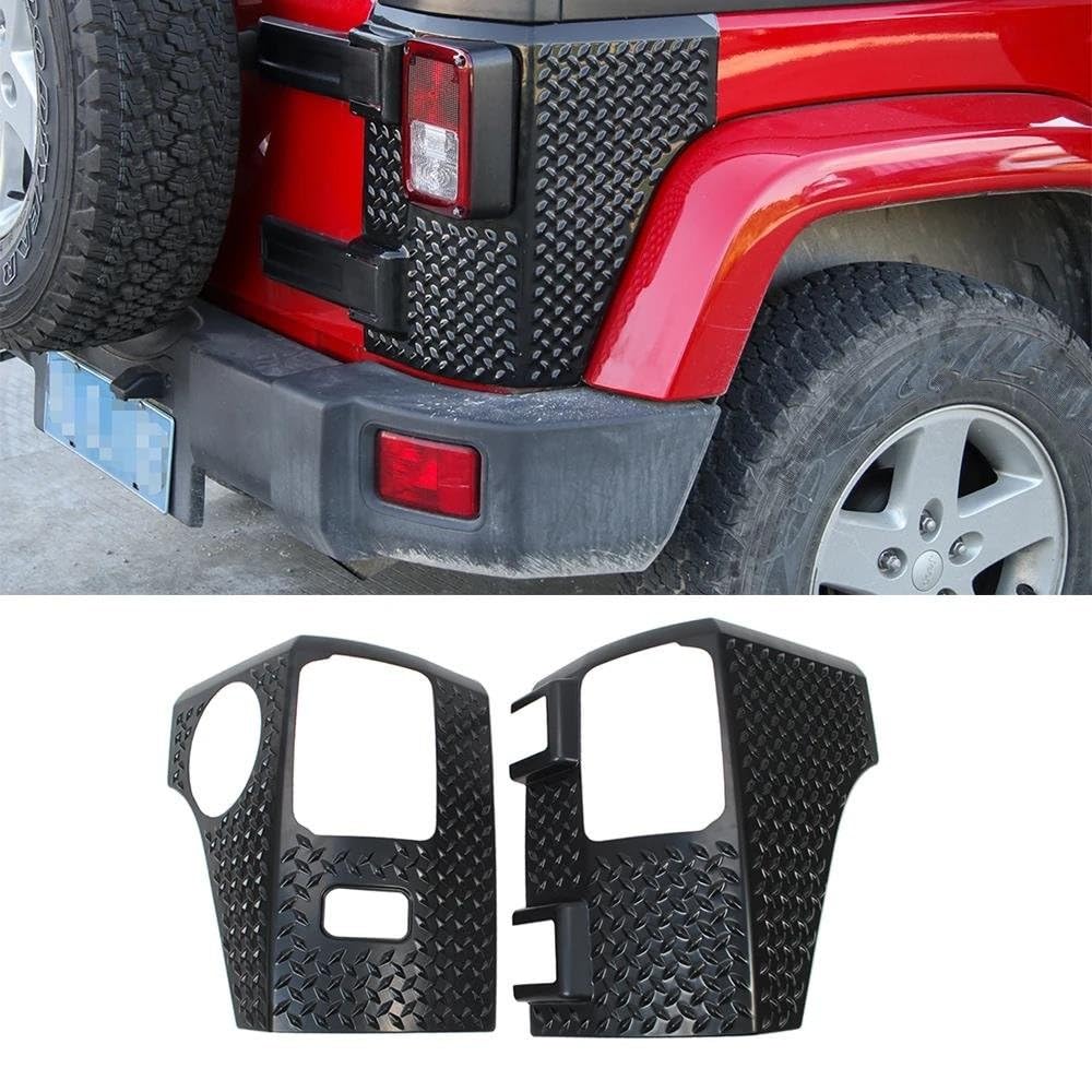 Cubierta de luz trasera de coche, cubierta protectora de luz trasera para Jeep Wrangler JK JKU 2007-2017 2/4 puertas, accesorios exteriores, protector de luz trasera