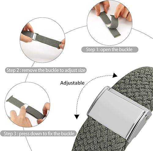 Miniatura 5 de Stretchy Braided Solo Loop Compatible for Apple Watch Bands 49mm 46mm 45mm 44mm 42mm 41mm 40mm 38mm Women Men, Adjustable Nylon Elastic Sport Straps