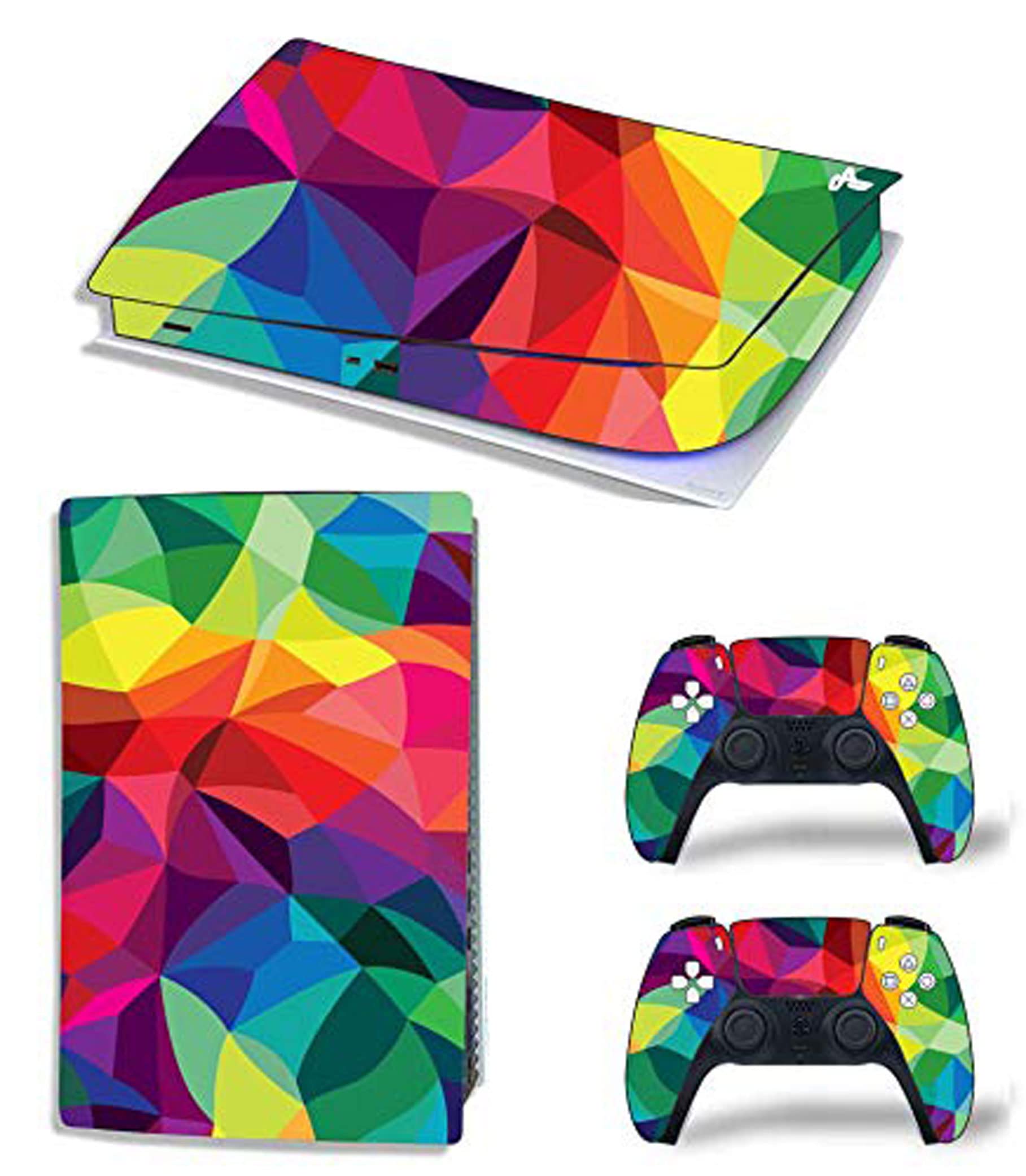 ELTON PS5 Skin Protective Wrap Cover Vinyl Sticker Decals for PlayStation 5 Disk Version Console and Two Dual Sense 5 Sticker Skins Black PS5 Skin Console and Controller design153 [video game] (B08YX1K91G) Amazon Price History, Amazon Price Tracker