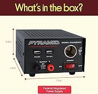 Vista 3 de Fuente de alimentación universal compacta de banco - Convertidor regulado de 7 amperios para laboratorio doméstico AC-DC para radio CB, HAM