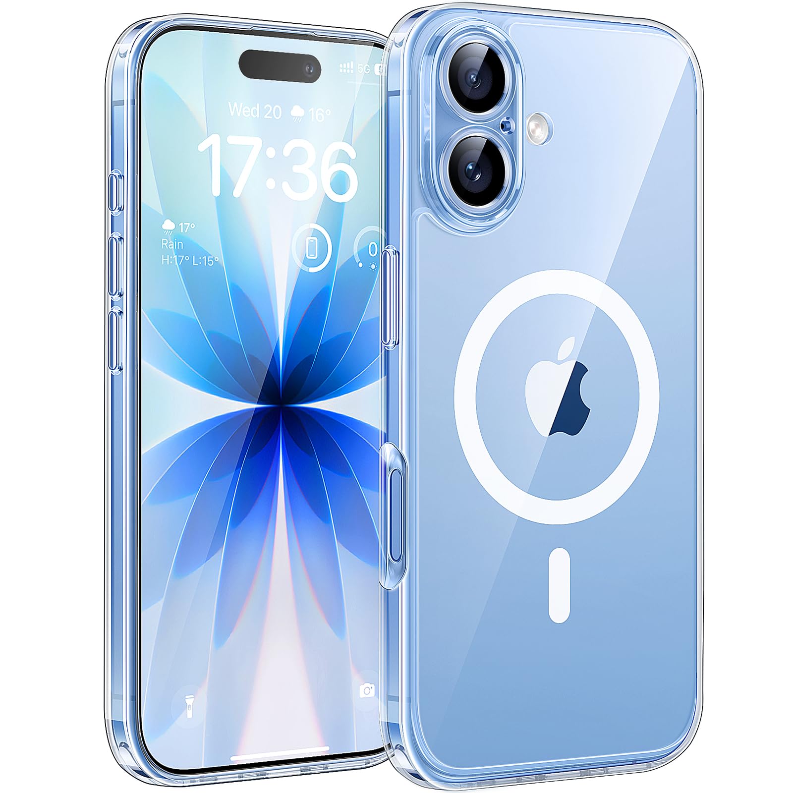 TOCOL Cover Magnetica per iPhone 17 6,3 Pollic, Compatibile con MagSafe, Protezione Fotocamera Integrata, Senza Ingiallimento, Trasparente