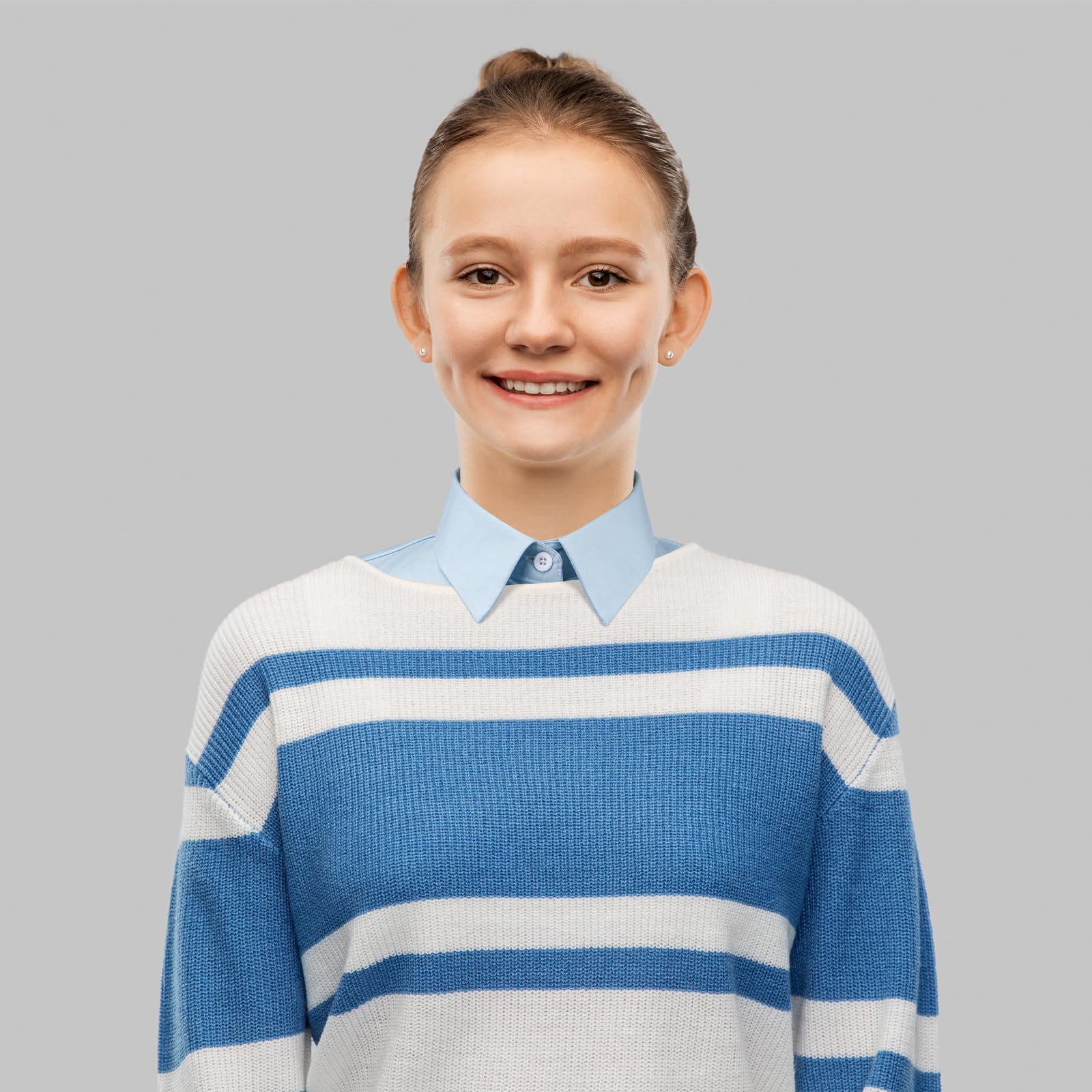 Detachable Dickey Collar Blouse for Women, Fake Half Shirts Faux False Collar for Girls Favors