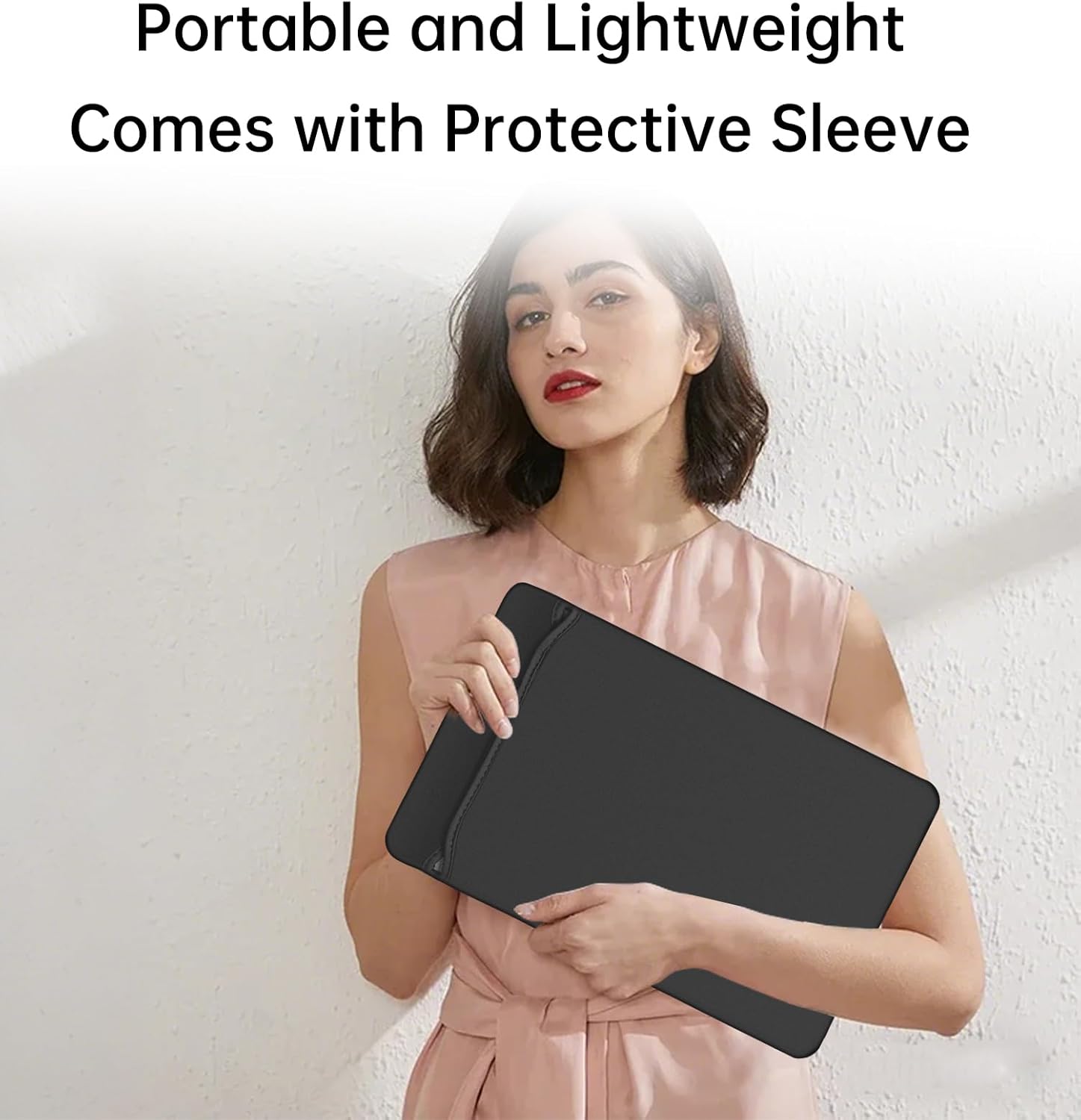 Portable Monitor Touchscreen 15.6" FHD IPS 10-Point Touch Screen, Travel Monitor with Pen & Protective Sleeve & Built-in Stand, Support Active Stylus, HDMI USB C External Screen for Mac, Laptop, PC