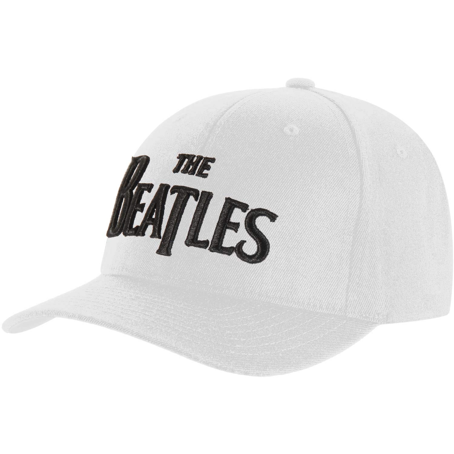 Rock Off Officially Licensed Products White The Beatles Black Drop T Logo Baseball Cap