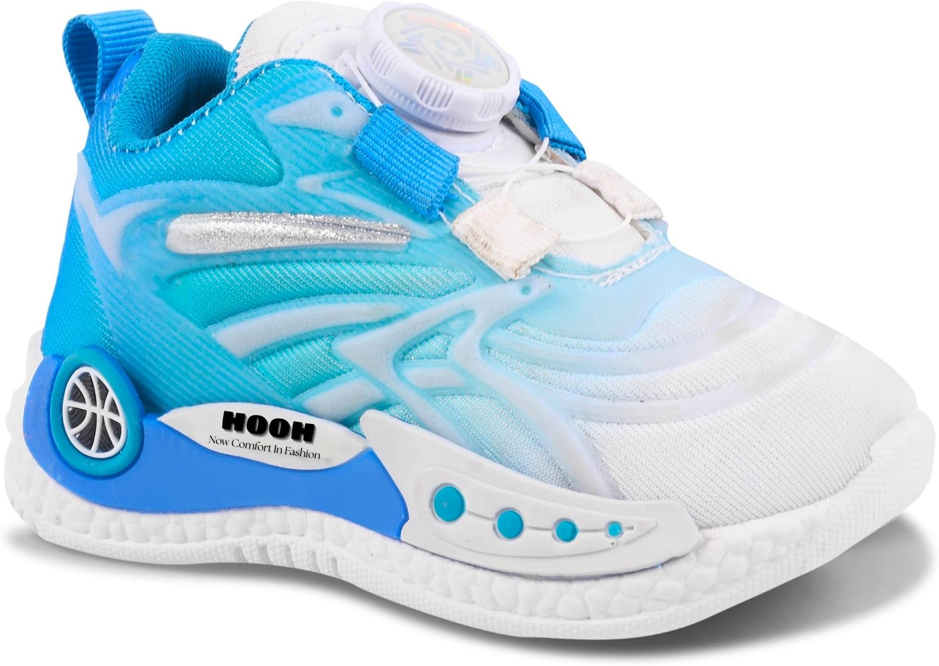 HOOH Kids Unisex Fashion Sports Shoes, Drawstring Design with Button Closure for Both Boys and Girls Upto Age 15 Years